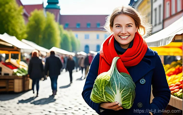 생태 리터러시를 위한 효과적인 커뮤니케이션 기술 - A cheerful young Polish woman, in her late 20s, with a stylish, warm scarf and a practical, modest c...