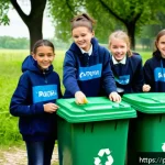 Home 20 생태 리터러시 교육의 평가 방법 - A diverse group of Polish schoolchildren aged 12-15 engaging enthusiastically in an outdoor ecologic...